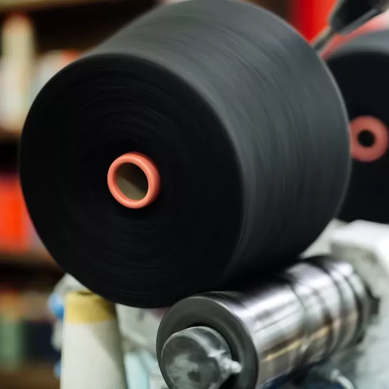 Fabric spoolsin textile industry Spinning fabric spools in modern textile industry